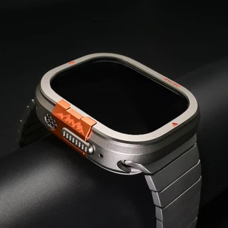 โลหะอลูมิเนียมสําหรับ iWatch Ultra 1/2/3 49 มม.Series11 10 46 มม.ผู้ชายฝาครอบป้องกันสําหรับ IWatch 9 8 7 6 5 4 SE 44/45 มม.กรอบกันชน
