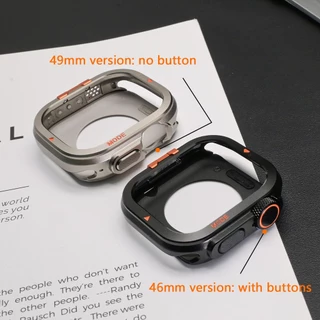 โลหะอลูมิเนียมสําหรับ iWatch Ultra 1/2/3 49 มม.Series11 10 46 มม.ผู้ชายฝาครอบป้องกันสําหรับ IWatch 9 8 7 6 5 4 SE 44/45 มม.กรอบกันชน