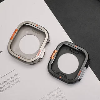 โลหะอลูมิเนียมสําหรับ iWatch Ultra 1/2/3 49 มม.Series11 10 46 มม.ผู้ชายฝาครอบป้องกันสําหรับ IWatch 9 8 7 6 5 4 SE 44/45 มม.กรอบกันชน