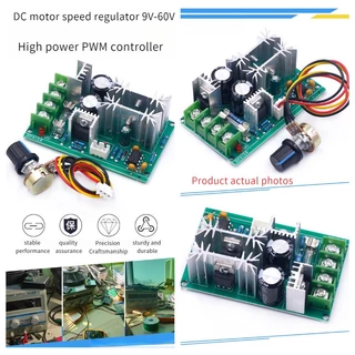 （COD）เครื่องควบคุมความเร็วรอบมอเตอร์ DC 9V-60V 20A PWM ปรับความเร็ว 12V 24V 36V 48V โมดูลปรับรอบพละกำลังสูง