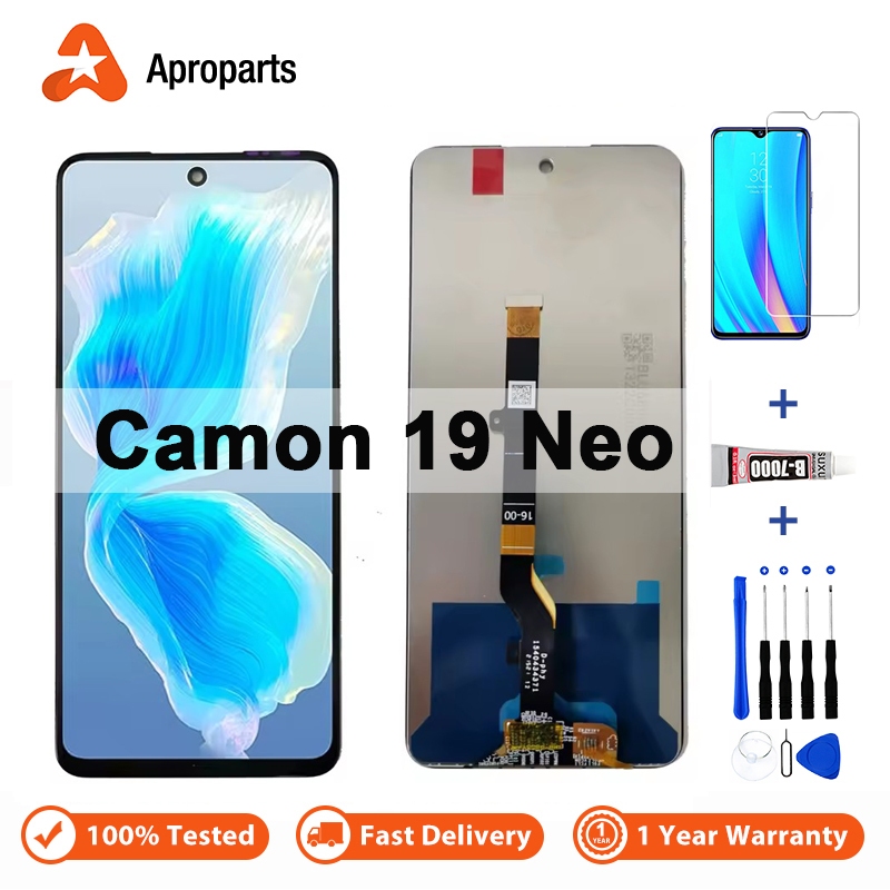 6.8 "จอแสดงผล LCD สําหรับ Tecno Camon 19 Neo CH6i Touch Screen Digitizer Assembly เปลี่ยน