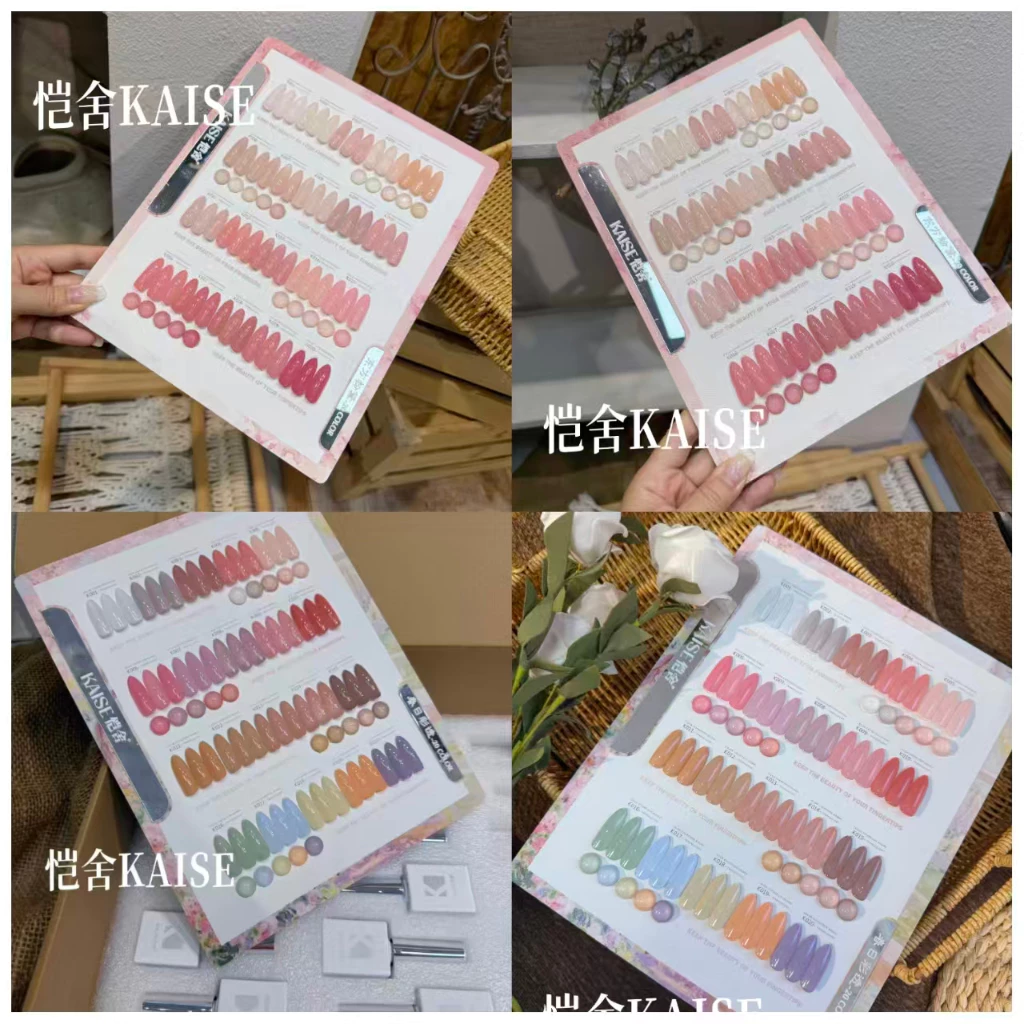 พร้อมส่ง มี 2 รุ่น ✅สินค้าขายดี✅ kaise 20 สี สีเจลไซรัป โทนชมพู โทนเบบี้นมใส เนื้อนมละมุน กึ่งโปร่งแสง สีชัดสวย 20 สี พร้อมชาร์ทโชว์