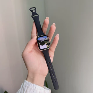 สายซิลิโคนสําหรับ Apple Watch band ผู้หญิง Slim Thin Series Ultra 11/10/9/8/7/6/5/4/3/2/1 SE 38 มม.40/41/42/44/45 มม.46 มม.49 มม.