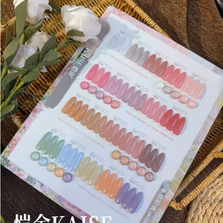 พร้อมส่ง มี 2 รุ่น ✅สินค้าขายดี✅ kaise 20 สี สีเจลไซรัป โทนชมพู โทนเบบี้นมใส เนื้อนมละมุน กึ่งโปร่งแสง สีชัดสวย 20 สี พร้อมชาร์ทโชว์