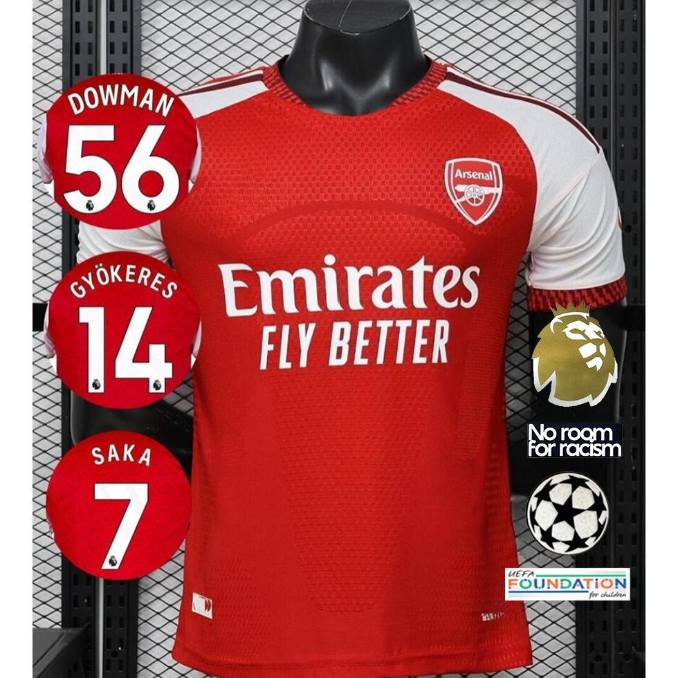 ใหม่!! 26/27 Arsenal Home Players เสื้อฟุตบอลแขนสั้น S-2XL