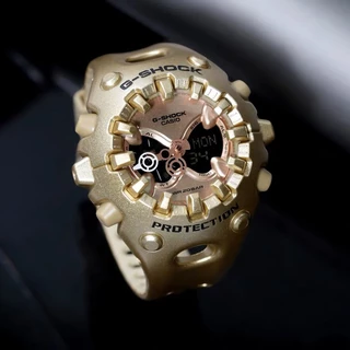 นาฬิกากันน้ํามัลติฟังก์ชั่นยางกีฬาผู้ชาย GA-V01 สีดํา 49 มม. แสดงอนาล็อกและดิจิตอล