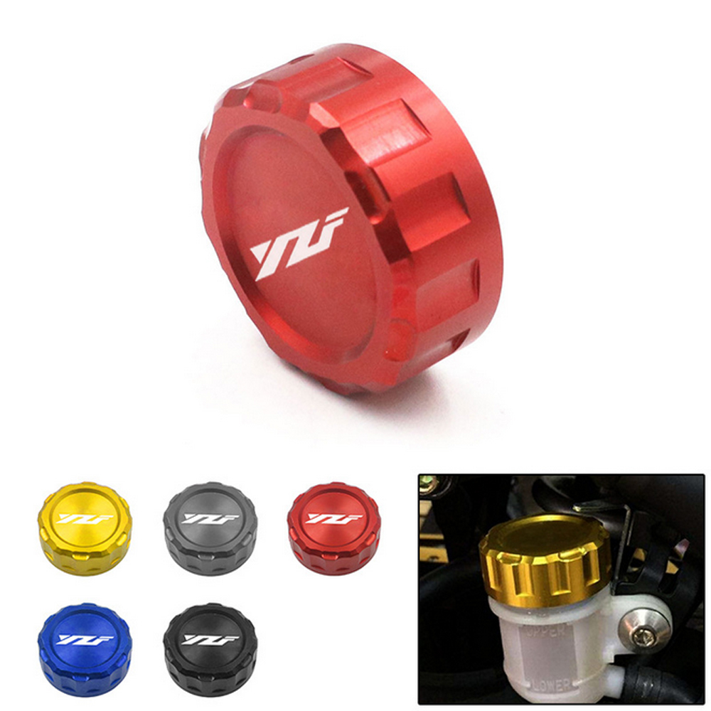 CNC ด้านหลังน้ํามันเบรกอ่างเก็บน้ําฝาครอบสําหรับ YAMAHA YZF R1/R3/R6/R15/R25/MT07/MT09/FZ09