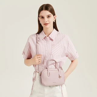 BOSTANTEN Mini Speedy Bag กระเป๋าสะพายไหล่ผู้หญิง กระเป๋า Tote ขนาดเล็ก จุของได้พอดี กระเป๋าถือแฟชั่น สไตล์เกาหลี เรียบหรู ใช้งานได้ทุกวัน