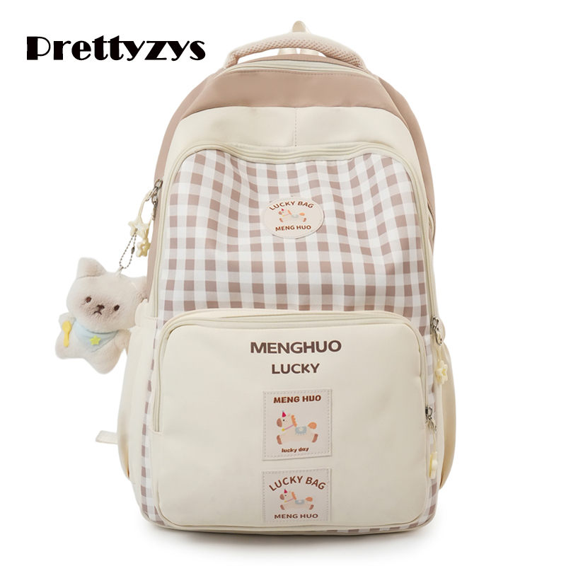 Backpack Prettyzys 2026 Korean Large Capacity Waterproof Go To School 15.6 inch For Teenage girl