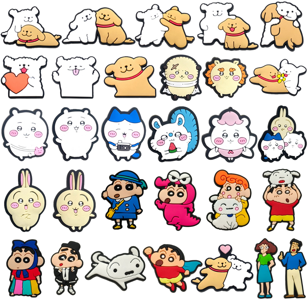 การ์ตูนและอะนิเมะ 1 ชิ้น PVC อุปกรณ์เสริมตกแต่งรองเท้า DIY ถอดออกได้ รองเท้าแตะ หัวเข็มขัด ของขวัญเด็ก X-mas