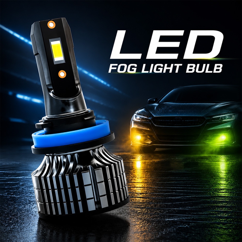 2PCS H11 HB3 HB4 H3 881 LED 12V 55W 3000K 6000K ไฟ LED หมอกมะนาวสีเขียวสีเหลืองสีขาวสําหรับรถยนต์