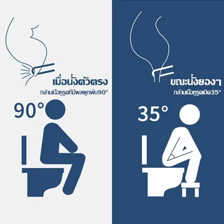 ที่วางเท้าในห้องน้ำ เก้าอี้รองเท้า เก้าอี้วางเท้าสำหรับนั่งขับถ่ายเพื่อช่วยให้สามารถนั่งขับถ่ายในท่าที่ถูกต้อง ปรับความสูงได้ 6 ระดับ