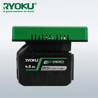 RYOKU Li-ion Battery Inverter (แหล่งจ่ายไฟแบบพกพา) อินเวอร์เตอร์อัจฉริยะอเนกประสงค์ ปลั๊กอัจฉริยะสองอัน เครื่องแปลงไฟ 120W ไร้สาย Power Inverter DC 21V To 220V