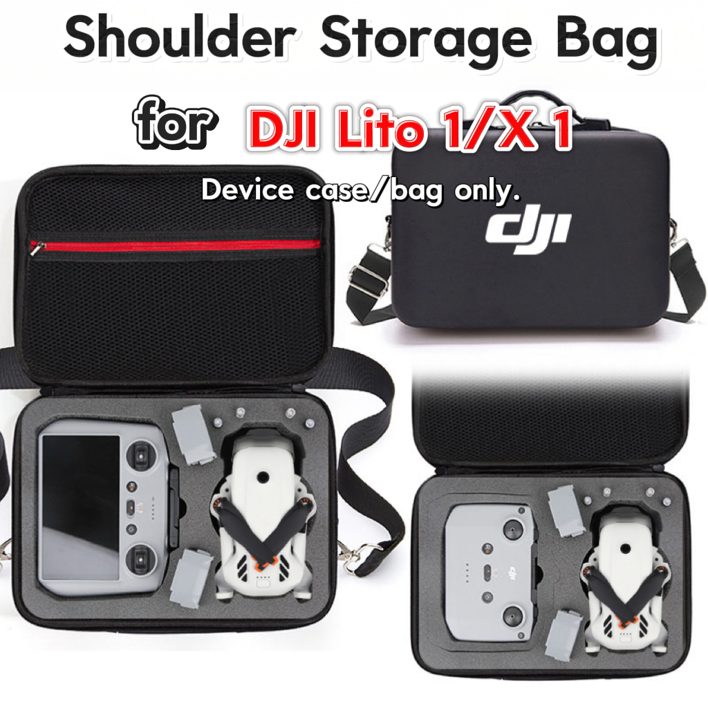 กระเป๋าสะพายไหล่พกพาสำหรับ DJI Lito 1/X1 Fly More Combo มีซับในโฟมมุก กันกระแทก กันตก
