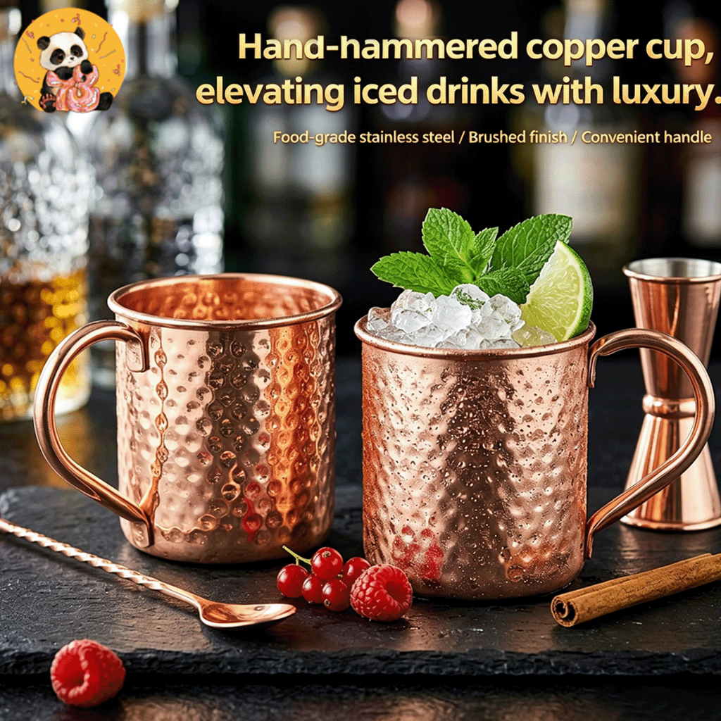 [CO] 500ml 100% ทองแดง Moscow Mule แก้ว Cotail ถ้วยตอกทองแดงแก้วเบียร์แก้วกาแฟถ้วยนมบาร์ถ้วย Drinkware สแตนเลสทนทาน [TH]