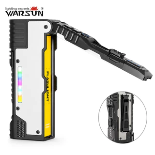 WARSUN M20 ไฟฉาย LED COB ส่องสว่างสูงสุด ทนน้ำ พกพาได้ง่าย ไฟกระพริบ อุปกรณ์เสริมครบครัน สีแดง