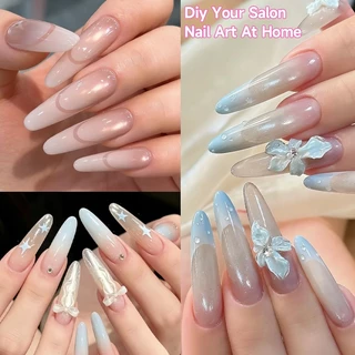 UR SUGAR 240 ชิ้นเจลนุ่มเล็บยาวเคล็ดลับพร้อมคู่มือสาย Full Matte เล็บปลอมภาษาฝรั่งเศสคําคลุมทั้งหมดหลายรูปร่างกดบนเล็บ Extensions Salon เครื่องมือ