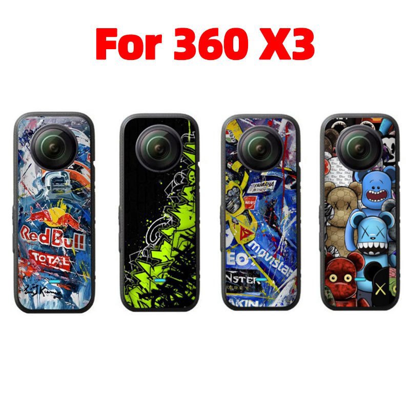 สติกเกอร์ฟิล์ม PVC ป้องกันรอยขีดข่วน อุปกรณ์เสริม สําหรับกล้องพาโนรามา insta360 X3 One X3 Stickers