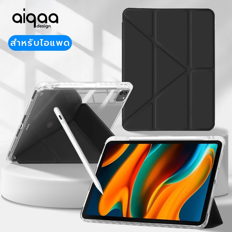 AIQAA สําหรับ Y-Shaped Case สําหรับ iPad Air8 7 6 5 4 /M4 M3 M2 (A16) 12 11 10 9 8 7 6 5th Gen 11 13 นิ้ว,M5 M4 Pro(2018-2026) ปากกาสไตลัสหลายมุม ซัพพอร์ต กันกระแทก