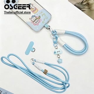 เคสโทรศัพท์ OSGEER, 2 แพ็ค Crossbody Anti-Drop Neck และสายรัดข้อมือ 2 ชิ้น Tether Patch, ปลอดภัยแฮนด์ฟรีสําหรับ iPhone Samsung Perfect