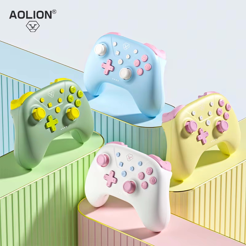 AOLION บลูทูธ controller สําหรับสวิทช์ 2/1/PC/iOS/Android เกม pro Gamepad สนับสนุน Tubro ฟังก์ชั่น