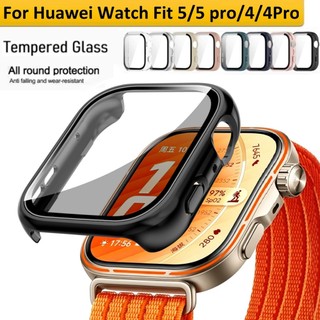 Tempered Glass Case For เคส Huawei Watch Fit 5 Case PC Huawei watch Fit 5 Pro เคส Protector เคส Huawei watch Fit 4 Case Bumper เคส Huawei Watch Fit 5 pro Case Full Covered Huawei Watch Fit 4 เคส Huawei Fit 5 Case Anti-scratch เคส Huawei fit 5 pro Bumper