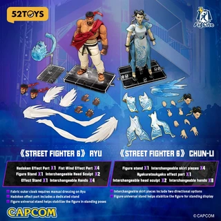 52TOYS FigLite Street Fighter 6 Ryu /ChunLi Figure Toy