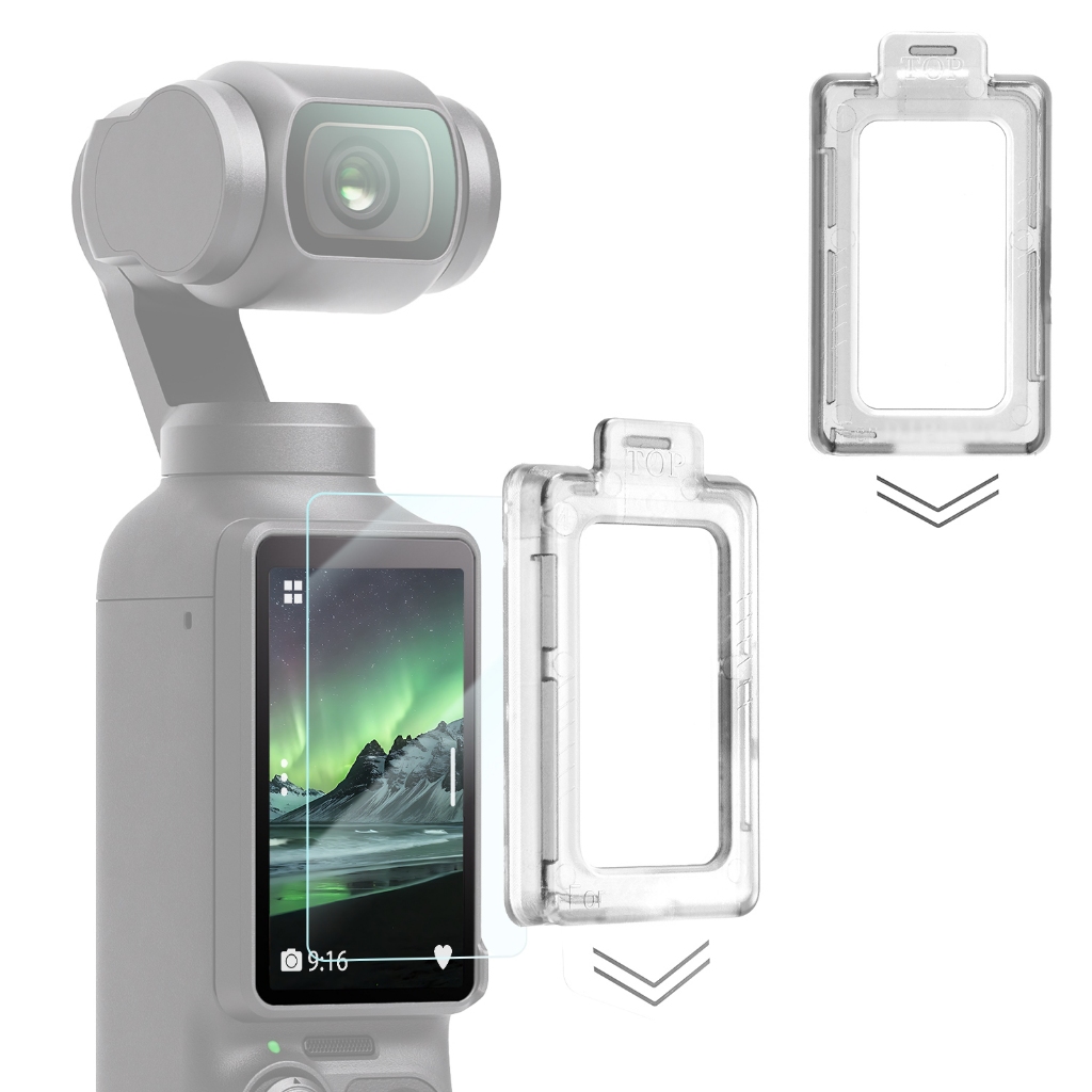 K&F Concept DJI OSMO Pocket 3/4 AR Tempered Film Fit to the Screen Protect the Screen Glass พร้อมชั้นวางฟิล์ม AR และช่องไร้ฝุ่น