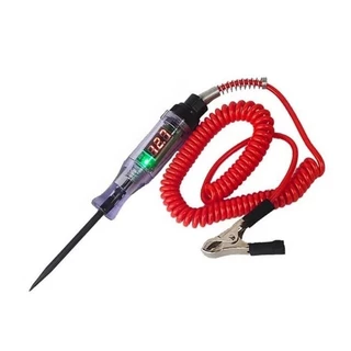 12V 24V DC เครื่องทดสอบวงจรแรงดันไฟฟ้า รถบรรทุก จอแสดงผลดิจิตอล โพรบยาว ปากกาหลอดไฟ เครื่องมือวิเคราะห์รถยนต์ คุณภาพสูง