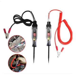 12V 24V DC เครื่องทดสอบวงจรแรงดันไฟฟ้า รถบรรทุก จอแสดงผลดิจิตอล โพรบยาว ปากกาหลอดไฟ เครื่องมือวิเคราะห์รถยนต์ คุณภาพสูง