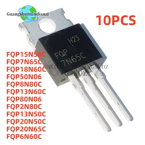 10PCS FQP15N50C FQP7N65C FQP18N60C FQP13N50C FFQP80N06 FQP20N50C FQP50N06 F2N65C สนามสินค้า