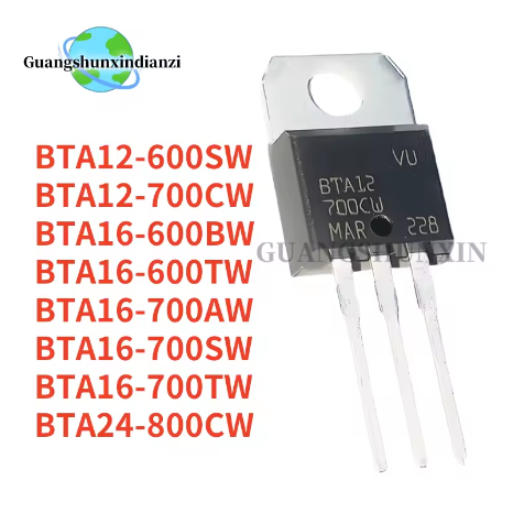 5PCS ใหม่ BTA16-600BW BTA12-700CW BTA12-600SW BTA24-800CW BTA16-600TW BTA16-700AW BTA16-700SW BTA16-