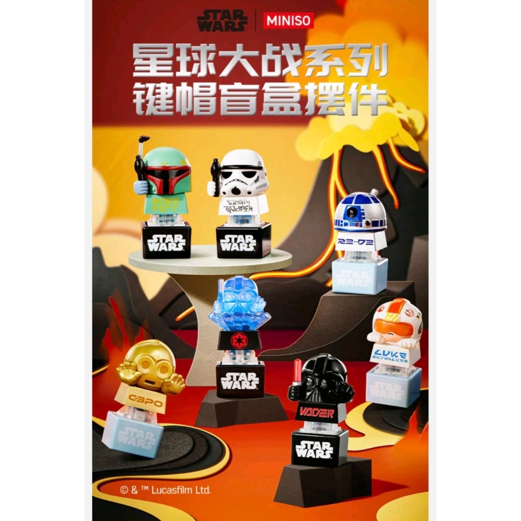 2026 MINISO x Star Wars Keycap Blind Box ปุ่มคีย์บอร์ด ของแท้