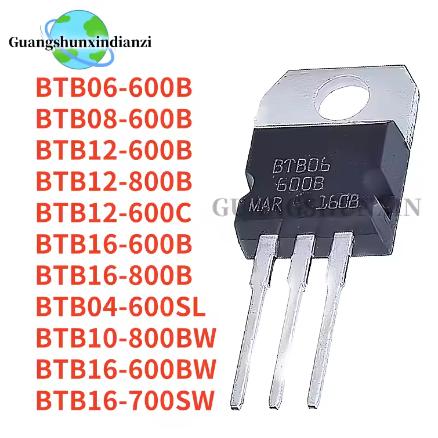 5PCS BTB06-600B BTB08-600B BTB12-600B BTB12-800B BTB12-600C BTB16-600B BTB16-800B BTB04-600SL BTB10-