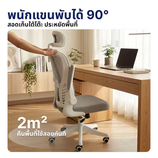 iDesk E700 Max เก้าอี้สำนักงาน Office Chair เก้าอี้ทำงาน พนักพิงสูง รองรับหลัง รองรับคอ ปวดหลัง ปวดคอ สีเทา