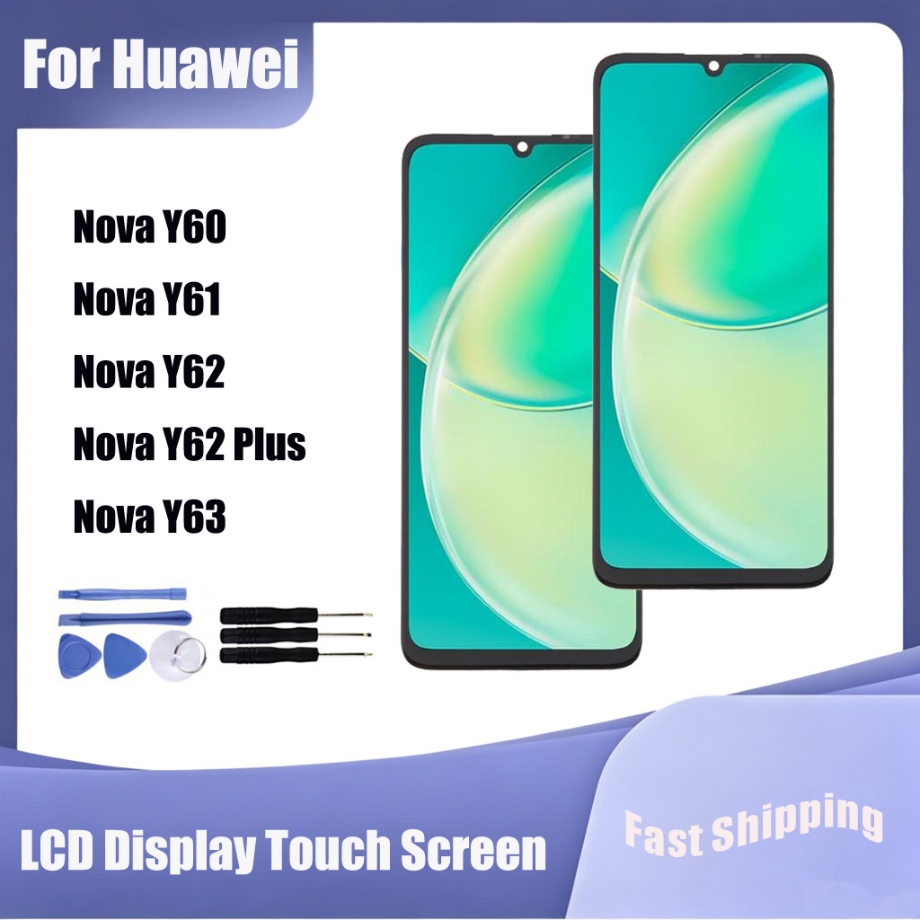 สําหรับ Huawei Nova Y60 Y61 Y62 Y62 Plus Y63 จอแสดงผล LCD Touch Screen Digitizer Assembly Replacemen