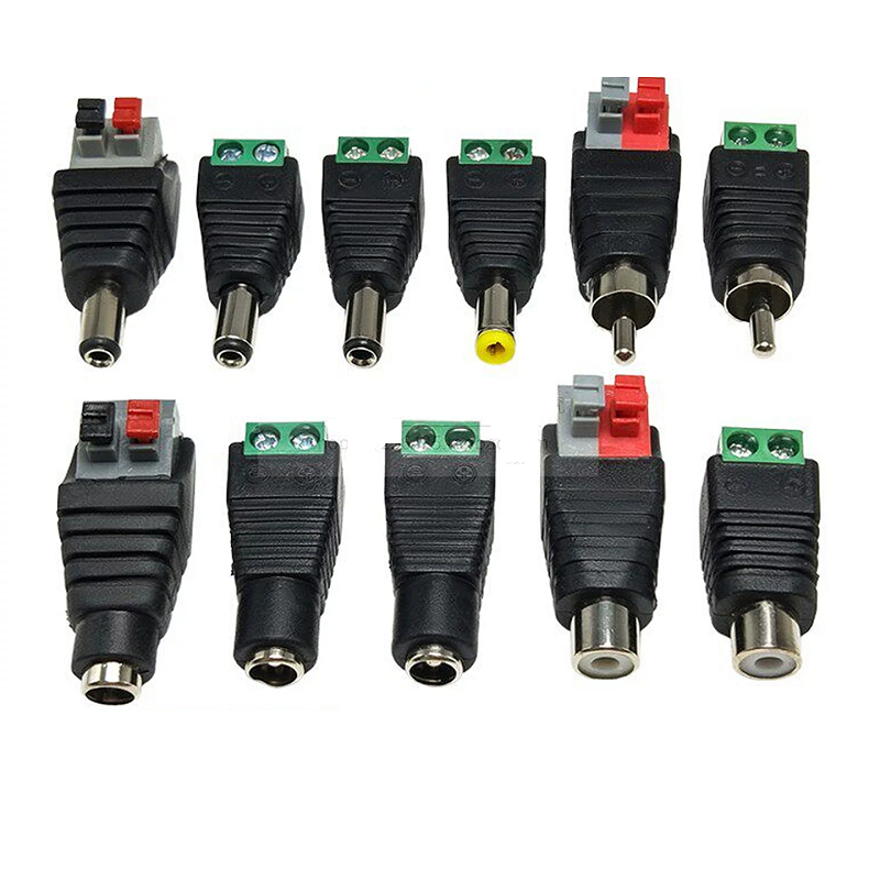Solder-Free DC Plug 5.5 * 2.1 มม.5.5 * 2.5 มม.DC ปลั๊กชายปลั๊กหญิงปลั๊ก Solder-ฟรี Push-Type DC Powe