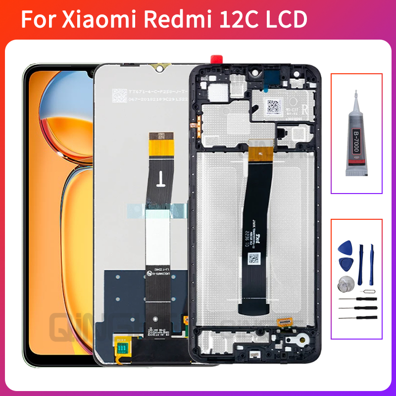 สําหรับ Xiaomi Redmi 12C LCD ใหม่ 22120RN86G DIsplay + หน้าจอสัมผัส Digitizer Assembly เปลี่ยน 22120