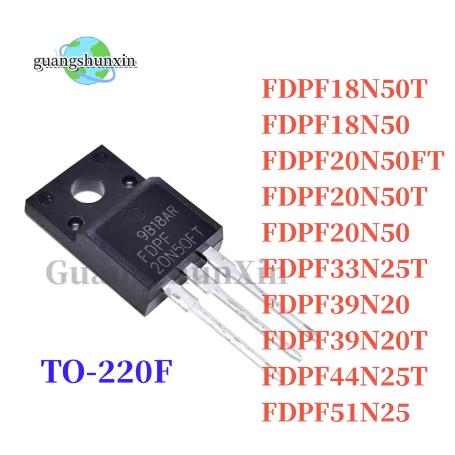 5PCS FDPF18N50T FDPF18N50 FDPF20N50FT/20N50T/20N50/33N25T/39N20/39N20TPF39N20TPF4N25T MOSF4N25T