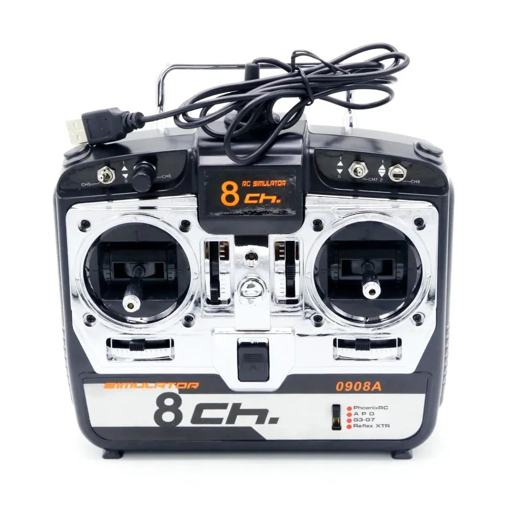 8CH USB RC Flight Simulator สําหรับเฮลิคอปเตอร์ 3D เครื่องบิน Multirotor, Drone การฝึกอบรมซอฟต์แวร์ก