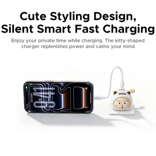 UGREEN หัวชาร์จ USB-C 45W ลุคแมวน่ารัก วัสดุซิลิโคนเหลว อ่อนโยนต่อผิวหนัง 45W Cat USB C GaN Charger Playful Cat-inspired Design Fast Charging ผิวสําหรับ iPhone 17 16 15 Pro Max Samsung S26 Ultra S25 S24