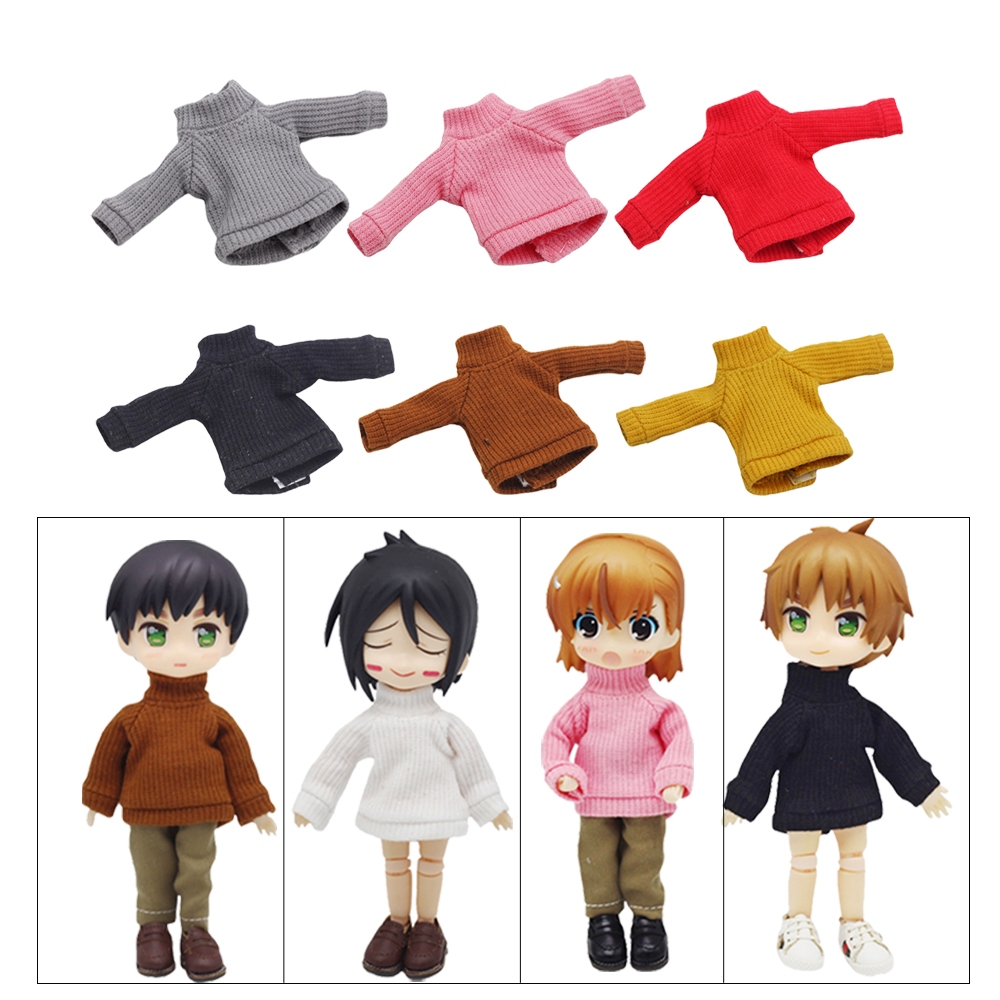 เสื้อผ้าตุ๊กตาเสื้อกันหนาวคอเต่าสําหรับ OB11 GSC Nendoroid 1/12 BJD Body9 DOD YMY Obitsu11 11 ซม.ตุ๊