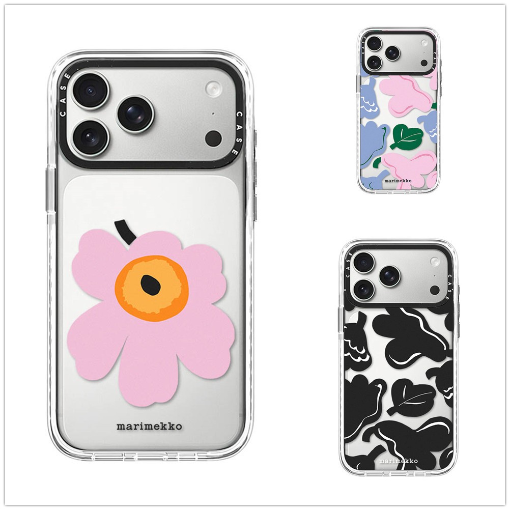 สําหรับ iPhone 17 16 15 14 13 Pro Max Plus Marimek ดอกไม้อะคริลิค Hard PC ฝาหลังกรณี