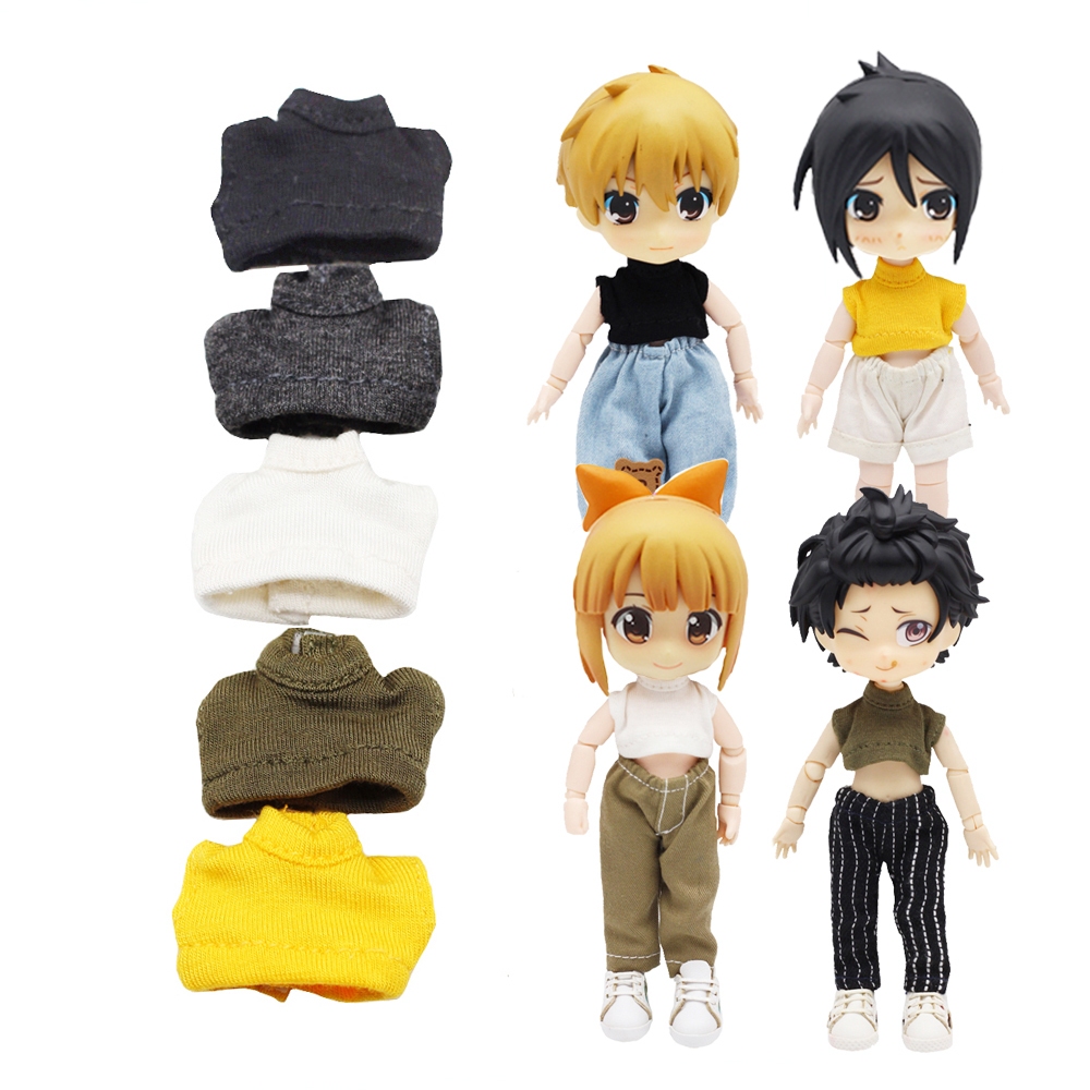 ตุ๊กตาเสื้อผ้าเสื้อกั๊กสําหรับ OB11 GSC Nendoroid 1/12 BJD Body9 DOD YMY Obitsu11 11 ซม.ตุ๊กตา