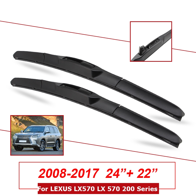 สําหรับ LEXUS LX570 LX 570 200 Series 2008-2017 ใบปัดน้ําฝนรถยนต์ด้านหน้ากระจกกระจกด้านหน้า Wipers