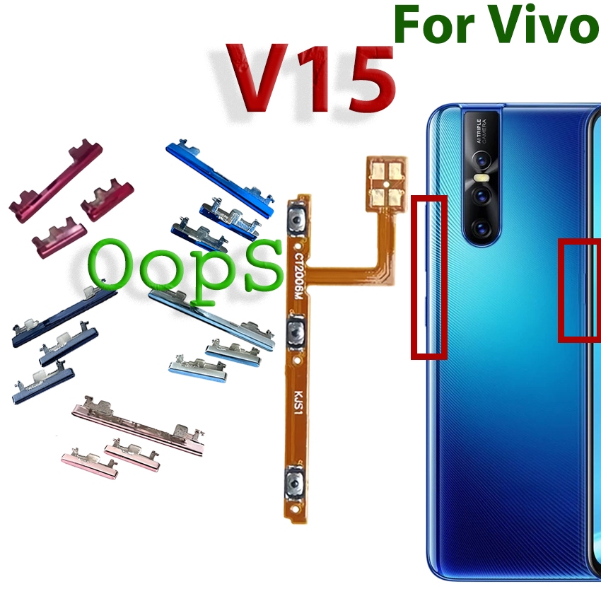 ปุ่มปรับระดับเสียงเปิดปิด Flex สําหรับ vivo V15 โทรศัพท์ด้านข้างปุ่มขึ้นและลงสายริบบิ้น