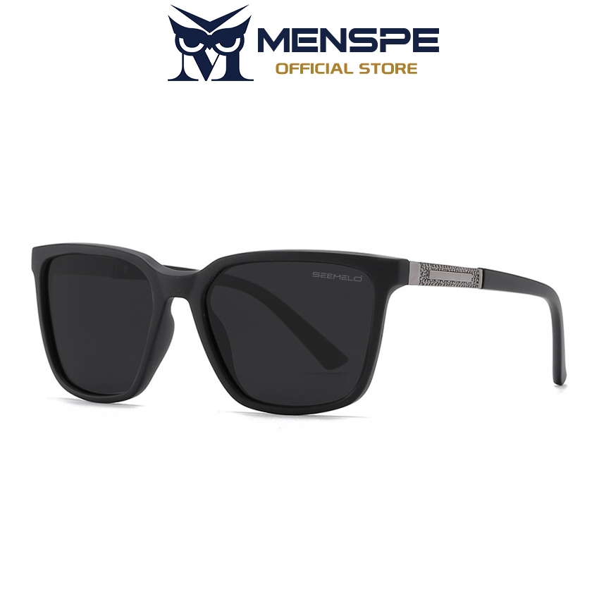 MENSPE แว่นกันแดดโพลาไรซ์แฟชั่นสำหรับผู้ชาย กรอบสี่เหลี่ยม UV400 มองเห็นชัดเจน แว่นกันแดดสำหรับปั่นจักรยาน วิ่ง ตกปลา ขับรถ