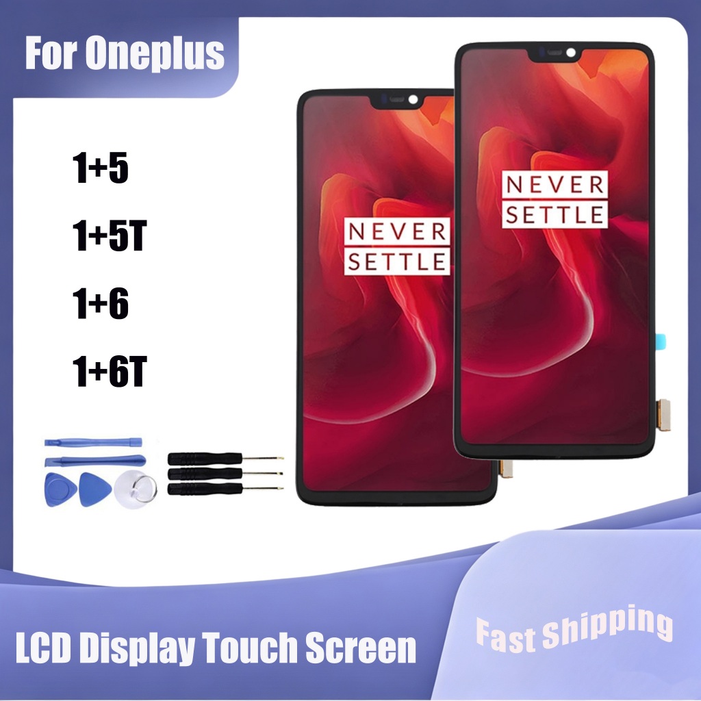 สําหรับ Oneplus 5 5T 6 6T จอแสดงผล LCD Touch Screen Digitizer Assembly Replacement Parts