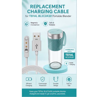 สายชาร์จ USB ทดแทนสําหรับ TEFAL BL1C0430 Lightmix เครื่องปั่นแบบพกพา – สายชาร์จ USB สําหรับเครื่องปั่นไร้สาย Tefal