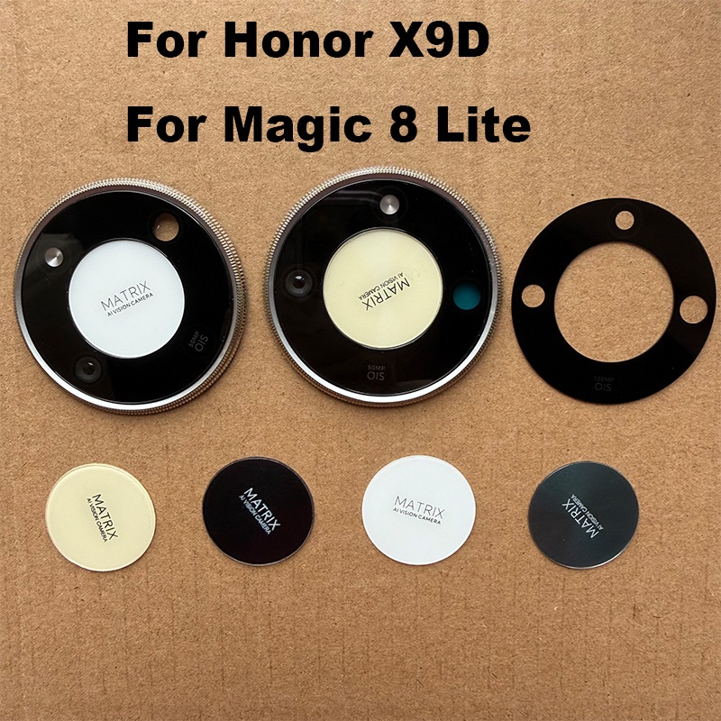 สําหรับ Honor Magic8 Lite / X9d เลนส์กล้องด้านหลังชิ้นแก้วสกรูแหวนฝาครอบ Magic 8 Lite X9D สมาร์ทโฟนอะไหล่